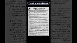 Define Organisational Behaviour What is Organisational Behaviour Meaning of Organisational Behaviour