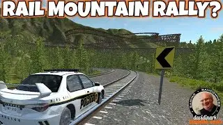 HOW HIGH IS IT? Train Racing Mountain w/ Police Car - BeamNG Drive