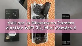 Avis sur la Nisanmoon Cam&eacute;ra d'action WiFi 4K, Mini Cam&eacute;ra d'action &Eacute;tanche, Cam&eacute;ra Sportive 150&deg;, C