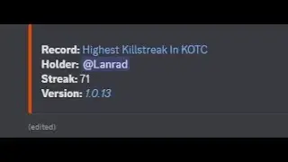 71 KILLSTREAK IN KOTC - WORLD RECORD IN SHELLSHOCK.IO