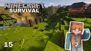 Terraforming & Prepping for My Next Build | Minecraft Peaceful Survival Longplay 15 (No Commentary)