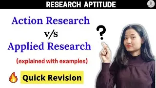 Action Research vs. Applied Research || RESEARCH APTITUDE || UGC NTA NET