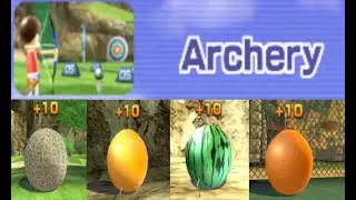 How to get all of the hidden fruits in Wii Sports Resort Archery!!!