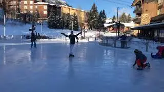 Kid falling on ice
