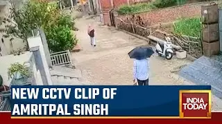 Amritpal Singh Seen Walking With Umbrella In Hand In Haryana | Watch New CCTV Clip