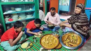 আজ আমরা নদীর টাটকিনি মাছ রান্না করলাম-সাথে নারিকেল দিয়ে কচু ভুনা || Village Bangla Kitchen...