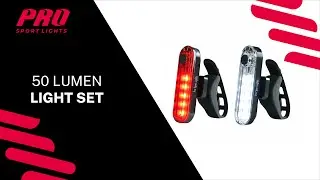 Front Light and Rear Light Bicycle 50 Lumen Bicycle Lighting Set Pro Sport Lights