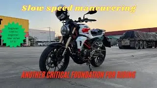 (Beginner rider to beginner riders) EP. 9 : Slow speed maneuvering Practice