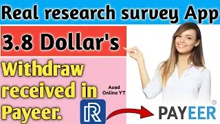 Real survey App withdraw Live || Real research to Payeer || Real survey app