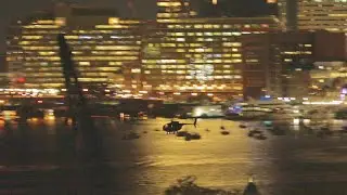 Low-Flying Helicopters Perform Exercise Over Downtown Boston, MA