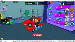Playing car merge simulator in ROBLOX