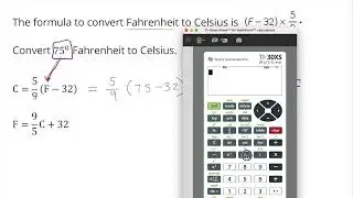 Converting Fahrenheit to Celsius Degree