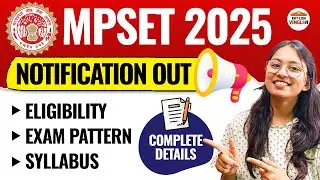 MP SET 2025 Notification🔥MPSET Application Form 2025 | MP SET Exam Date, Eligibility, Syllabus