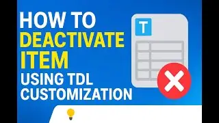 How to Use Tally TDL for Item Deactivation | Step by Step Tutorial
