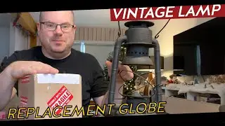 A 'new' globe for my vintage Beacon hurricane lantern, and holiday greetings