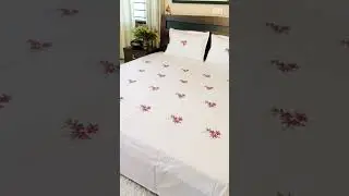Designer bedding set from Zelie designs. #bedsheet #designer #luxury #embroidery