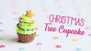 Christmas Tree Cupcake│Polymer Clay Tutorial
