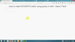 Simply Make WYSIWYG editor using jquery in html - English