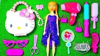 ASMR Satisfying Video with Barbie Doll Fashion Beauty Set Toy Make Up Set Toy #toys #asmr #makeup