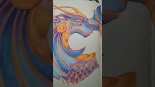 Sachihoko art process part 2 #sachhoko #japanesemythology #creatureart #markerart #oniroi_atlier