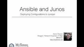 Deploying Juniper Configurations using Ansible