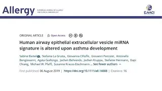 Human airway epithelial extracellular vesicle miRNA signature is altered upon asthma development