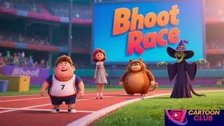 Bhoot Race with Fat Cat  | Funny Cartoon | Cat Cartoon | Bhoot Wala Cartoon 