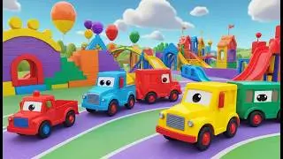 Seven Little Toy Trucks Roll Roll Roll | Construction Fun & Counting Rhyme