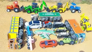 Fully Overloading Dump Tipper Accident Pulling Jcb 3dx Sonalika Ford Tractor ? Kids Cartoon | CS Toy