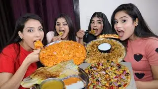 Paneer Pizza, Biryani, Dosa and Noodles Eating Challenge | Street Food Challenge | Food Challenge