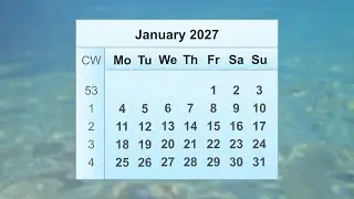 January 2027 Calendar