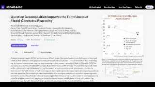 Question Decomposition Improves the Faithfulness of Model-Generated Reasoning