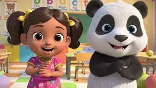 1-2-3 Count with Me! 🎒 Cute Panda Rhyme for Kids