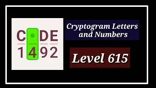 Cryptogram Level 615 Letters and Numbers