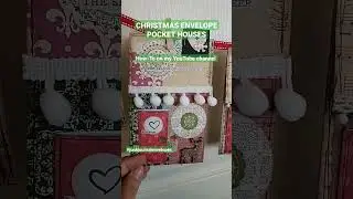I made A Christmas Banner Using My Little Christmas House Envelope Pockets  #Christmasephemera