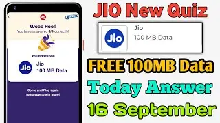 Jio Dessert Corner Quiz Answers 16 September Today Win Daily FREE Data 100mb Oreo Tang Cadbury Game