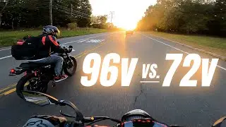ГОНКА НА 96-В ЭЛЕКТРОМОТОЦИКЛЕ! Сможет ли мой 72-вольтовый мотоцикл выдержать такую ​​нагрузку?
