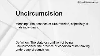 Uncircumcision Meaning
