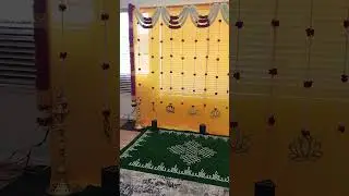 Simple pooja backdrop DIY ideas | House warming decoration
