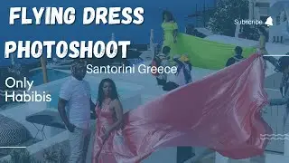 Santorini Flying Dress Photo Shooting | Behind The Scene #travel #vlog