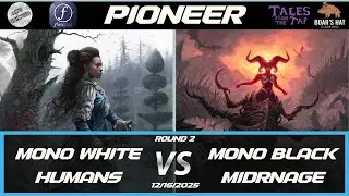 Монобелые люди против Моночерные средние [MTG Pioneer, раунд 2]