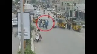 Bike Vs Pedestrian Accident | Caught By CCTV Cam | Live Accidents in India | Tirupati Traffic Police
