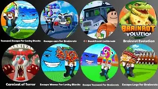 ROBLOX HARD MODE: Tsunami Escape For Lucky Blocks, Brainrot Evolution, Escape Waves For Lucky Blocks