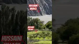 Hussaini Bridge in Hussaini Village | #hussainivillage #hussainibridge #passucones #lehladakh #passu