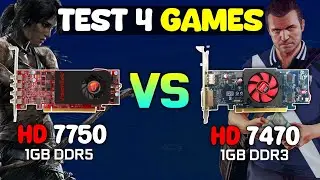 HD 7750 1GB Vs HD 7470 1GB | Teste 4 Games