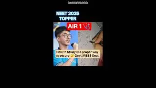 Smart study Vs Hard Study | NEET AIR 1 | 🩺2025 ⚠️|Gurukripa Coaching centre #neetaspirants #neetexam