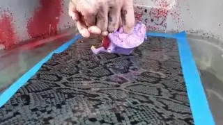 Candy paint snakeskin hydrodip montage (multiple dips)