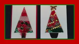 Super Fast Patchwork Christmas Tree Card