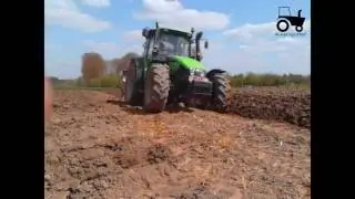 Deutz Fahr Agroplus 100 Ploegen/Plowing