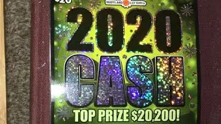 2020 Cash Maryland Lottery Scratch Off $20